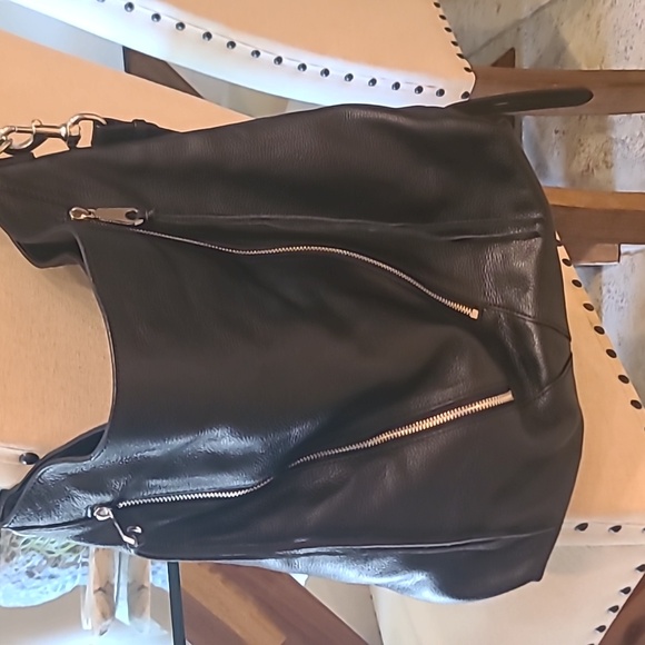 Rebecca Minkoff Moto Hobo/Crossbody in Black Leather - Picture 5 of 11